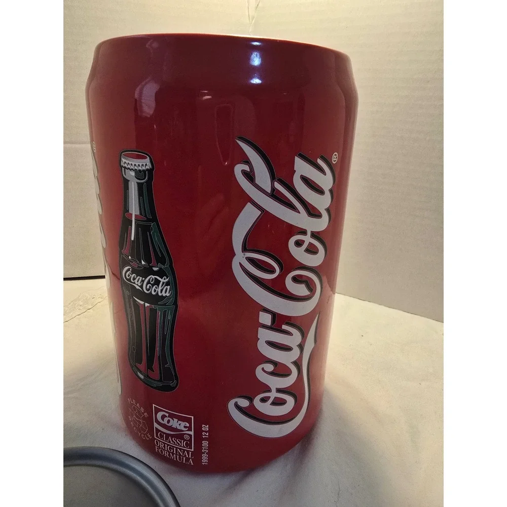 Large Gibson Coca-Cola Ceramic Cookie Jar Classic Soda Can Design Red White